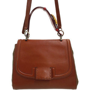 Fendi Silvana Pecan Pattern 2WAY Handbag